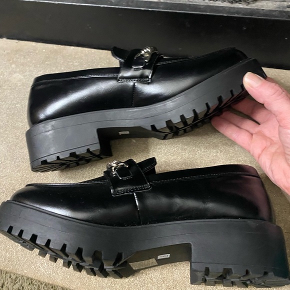 YETIER Platform Womens Loafer Leather Slip-ons Round Toe Chunky Loafer Shoes NWT - Picture 9 of 10